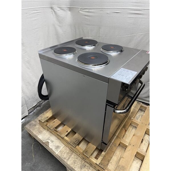 Scratch and Dent Cooking Performance Group ER24-240-1 24" 4-Burner Electric Range with Space Saver Oven - 240V, 1 Phase