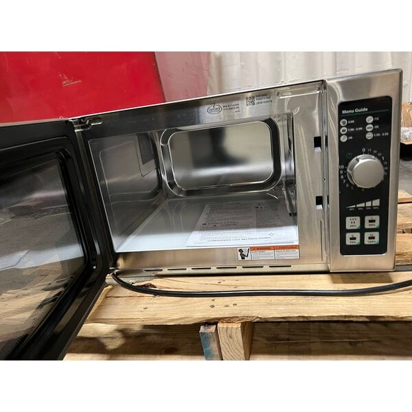 Scratch and Dent Amana RCS10DSE Medium Volume Stainless Steel Commercial Microwave - 120V, 1000W
