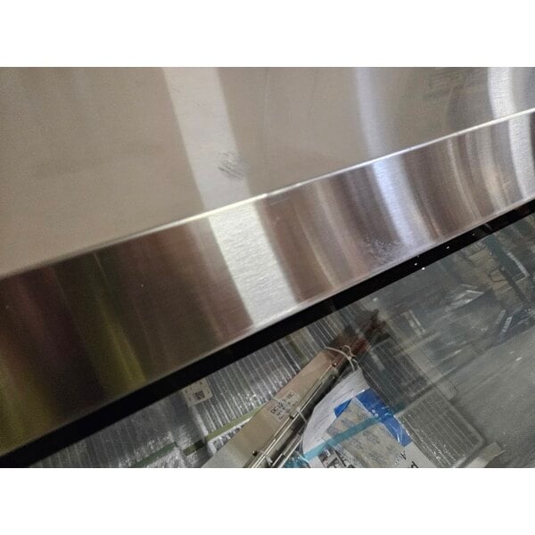 Scratch and Dent Avantco DLC47-HC-S 47" Stainless Steel Curved Glass Refrigerated Deli Case