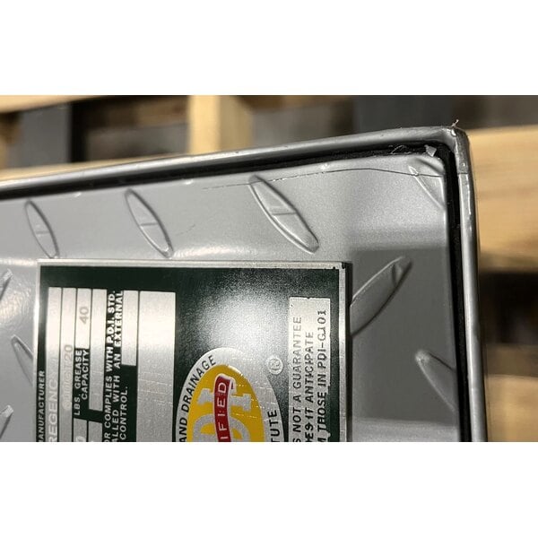 Scratch and Dent Regency 40 lb. 20 GPM Grease Trap with 3" Non-Threaded Connections - PDI Certified