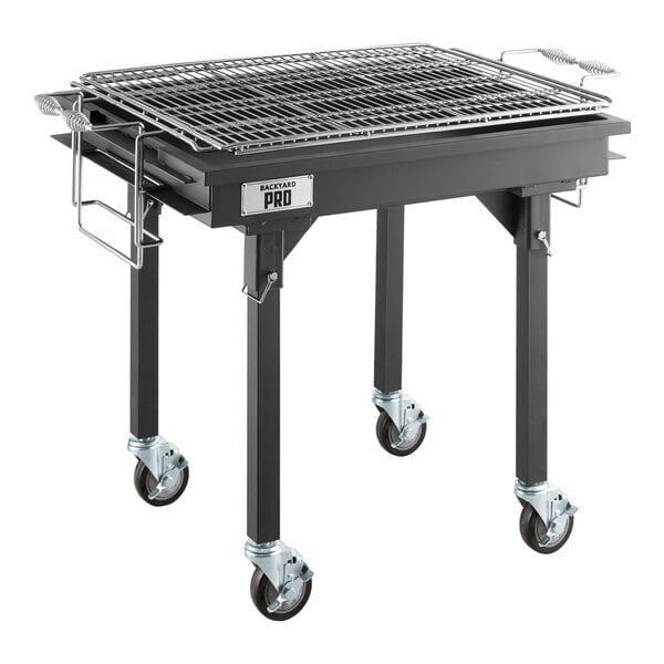 Scratch and Dent Backyard Pro CHAR-30 30" Heavy-Duty Steel Charcoal Grill with Adjustable Grates, Removable Legs, and Cover