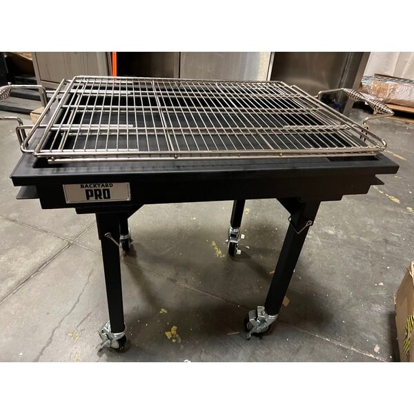 Scratch and Dent Backyard Pro CHAR-30 30" Heavy-Duty Steel Charcoal Grill with Adjustable Grates, Removable Legs, and Cover