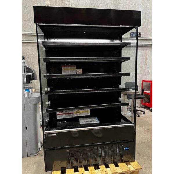Scratch and Dent Hussmann MDN-4775B1A microSC 47" Black Vertical Open Air Curtain Merchandiser - 120V