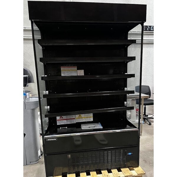 Scratch and Dent Hussmann MDN-4775B1A microSC 47" Black Vertical Open Air Curtain Merchandiser - 120V