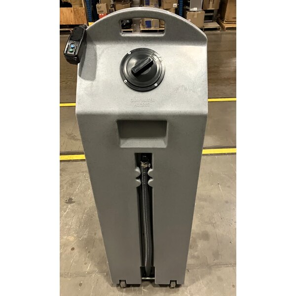 Scratch and Dent PolyJohn PSW3-2000G Encore Gray 15.5 Gallon Heated Portable Hand Sink with Foot Pedal - 110V