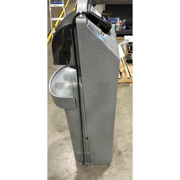 Scratch and Dent PolyJohn PSW3-2000G Encore Gray 15.5 Gallon Heated Portable Hand Sink with Foot Pedal - 110V