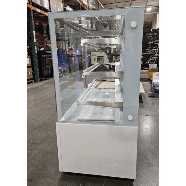 Scratch and Dent Avantco BCFD-48 47 3/16" White Square Dry Bakery Display Case with LED Lighting