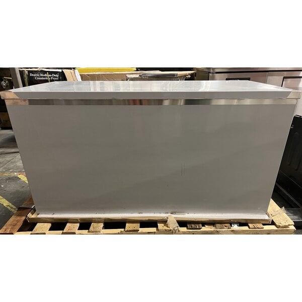 Scratch and Dent Regency 30" x 60" 16 Gauge Type 304 Stainless Steel Enclosed Base Table with Sliding Doors and Adjustable Midshelf