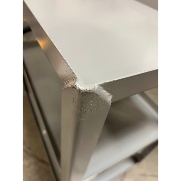 Scratch and Dent Lavex 30" x 18" x 35" Three Tray Shelf Steel Utility Cart - Fully Welded