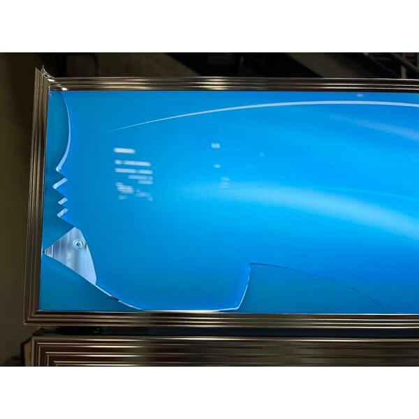 Scratch and Dent Avantco GDC-49F-HC 53" White Swing Glass Door Merchandiser Freezer with LED Lighting