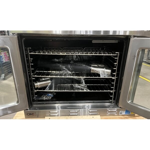 Scratch and Dent Cooking Performance Group FECD-100-B Single Deck Standard Depth Full Size Electric Convection Oven - 208V, 1 Phase, 11 kW