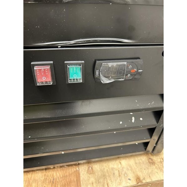 Scratch and Dent Avantco GDS-47-HC 53" Black Sliding Glass Door Merchandiser Refrigerator with LED Lighting