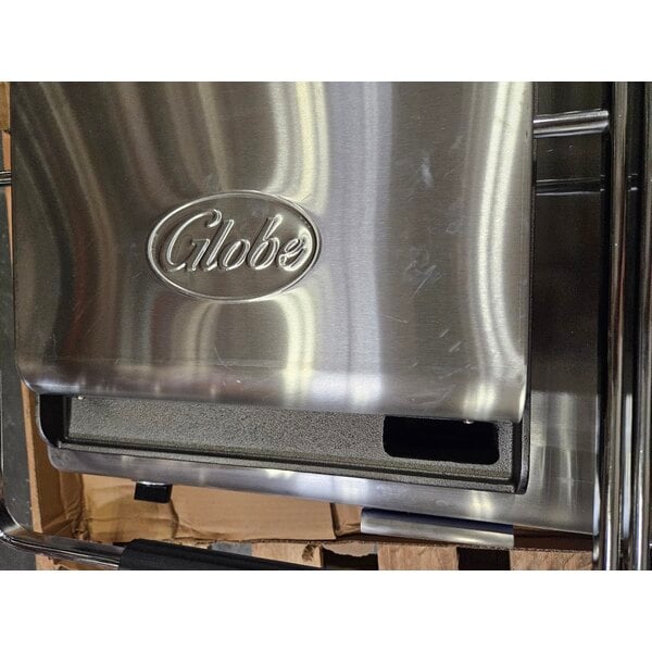 Scratch and Dent Globe GPGSDUE14D Deluxe Double Panini Grill with Grooved Tops and Smooth Bottoms - 208/240V, 5400/7200W