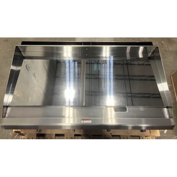 Scratch and Dent Cooking Performance Group GTU-CPG-48-N Ultra Series 48" Chrome Plated Natural Gas 4-Burner Countertop Griddle - 120,000 BTU