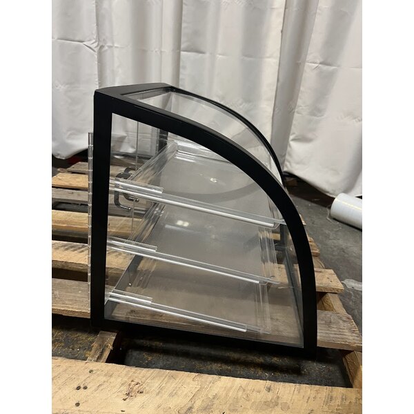 Scratch and Dent Cal-Mil P255-13 Iron Euro Style Black Display Case - 16" x 16 1/2" x 16 1/2"