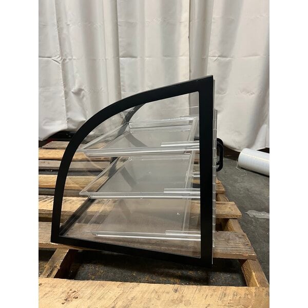Scratch and Dent Cal-Mil P255-13 Iron Euro Style Black Display Case - 16" x 16 1/2" x 16 1/2"