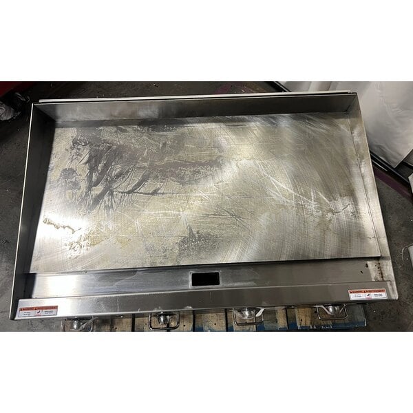 Scratch and Dent Vulcan MSA48-101 48" Countertop Natural Gas Griddle with Snap Action Thermostatic Controls - 108,000 BTU