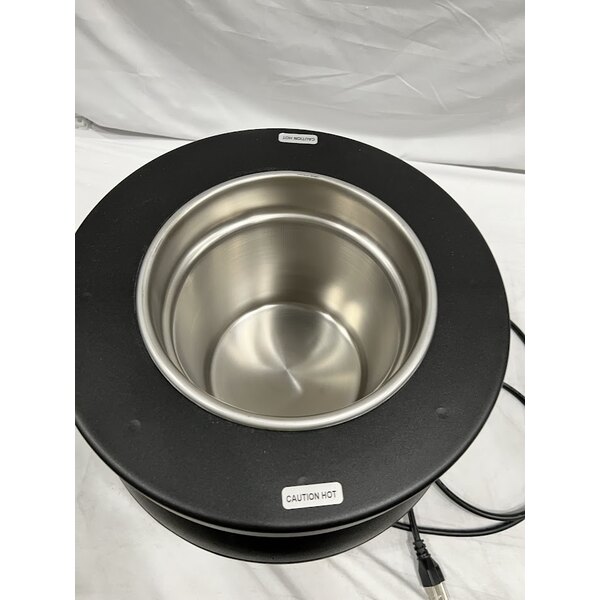 Scratch and Dent Vollrath 72170 Cayenne Colonial 7 Qt. Black Kettle Soup Warmer / Merchandiser - 120V