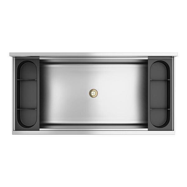 Scratch and Dent Regency 18" x 36" Stainless Steel Underbar Ice Bin with Bottle Holders - 119 lb.