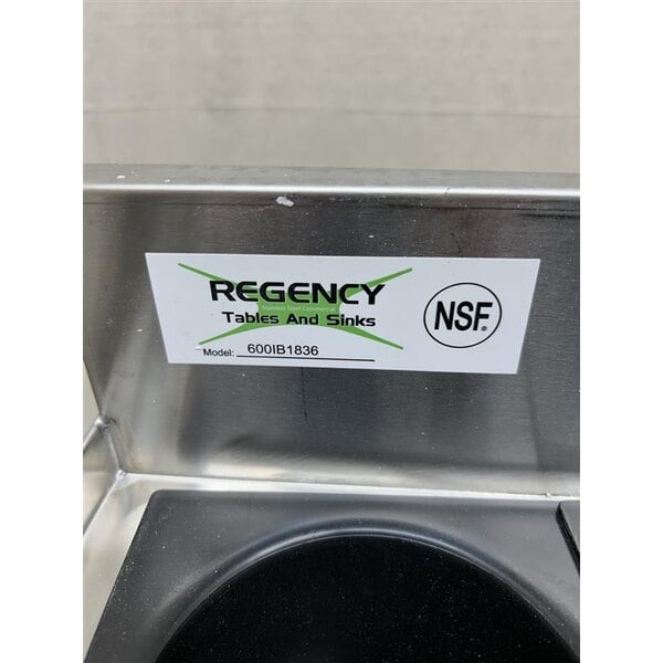 Scratch and Dent Regency 18" x 36" Stainless Steel Underbar Ice Bin with Bottle Holders - 119 lb.