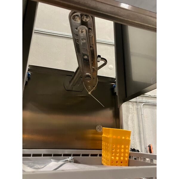 Scratch and Dent MainStreet Equipment HTDT Single Rack High-Temperature Door-Type Dish Machine with Booster Heater - 208-240V, 3 Phase