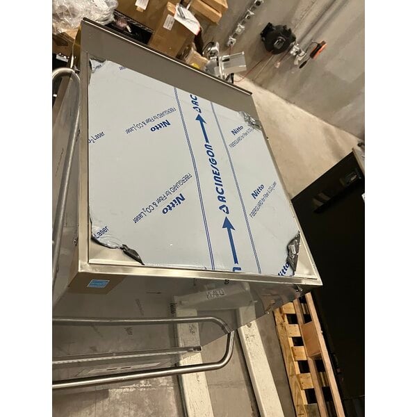 Scratch and Dent MainStreet Equipment HTDT Single Rack High-Temperature Door-Type Dish Machine with Booster Heater - 208-240V, 3 Phase