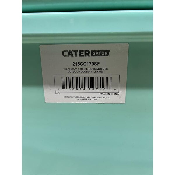 Scratch and Dent CaterGator CG170SF Seafoam 170 Qt. Rotomolded Outdoor Cooler / Ice Chest
