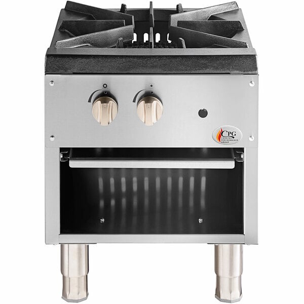 Scratch and Dent Cooking Performance Group CPG-SP-18-N Natural Gas Stock Pot Range - 80,000 BTU