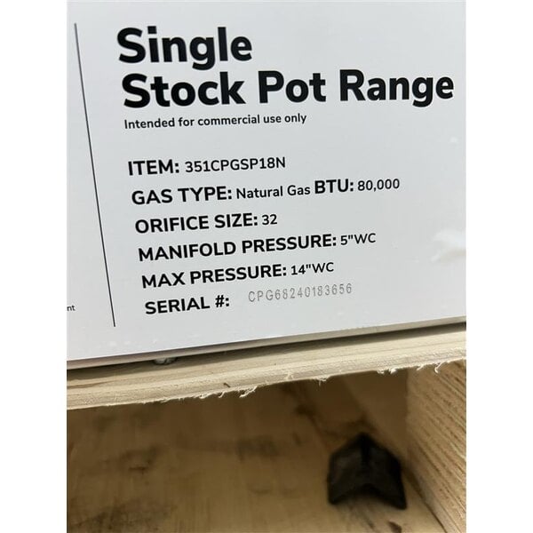 Scratch and Dent Cooking Performance Group CPG-SP-18-N Natural Gas Stock Pot Range - 80,000 BTU