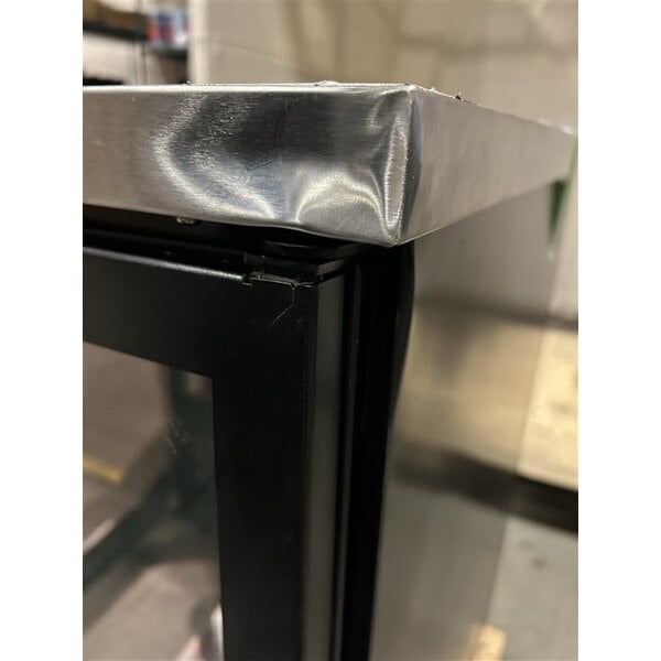 Scratch and Dent Beverage-Air BB24HC-1-G-B 24" Black Counter Height Glass Door Back Bar Refrigerator