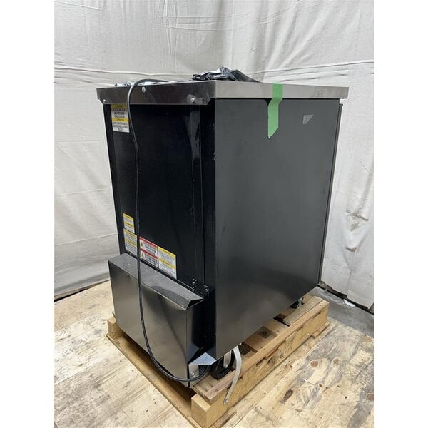 Scratch and Dent Beverage-Air BB24HC-1-G-B 24" Black Counter Height Glass Door Back Bar Refrigerator