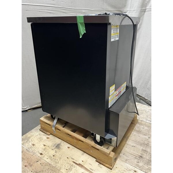 Scratch and Dent Beverage-Air BB24HC-1-G-B 24" Black Counter Height Glass Door Back Bar Refrigerator