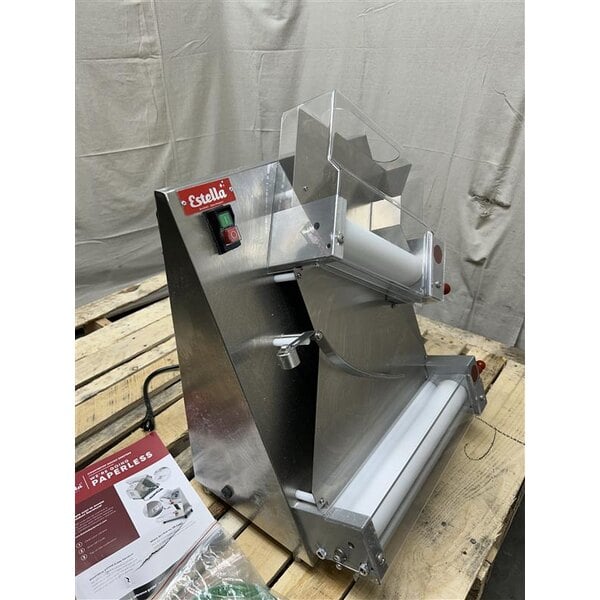 Scratch and Dent Estella EDS12D 12" Countertop Two Stage Dough Sheeter - 120V, 1/2 HP