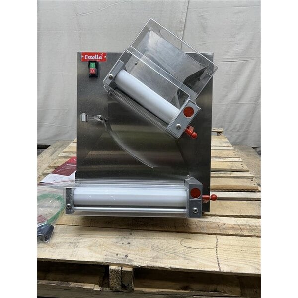 Scratch and Dent Estella EDS12D 12" Countertop Two Stage Dough Sheeter - 120V, 1/2 HP