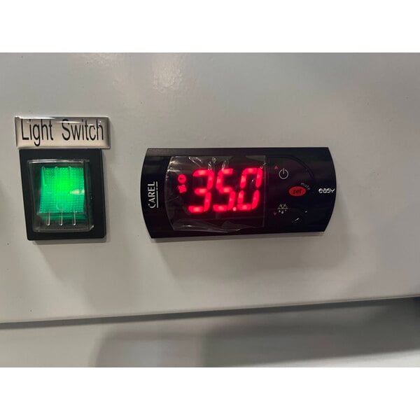 Scratch and Dent Avantco GDC-69-HC 78 1/4" White Swing Glass Door Merchandiser Refrigerator with LED Lighting