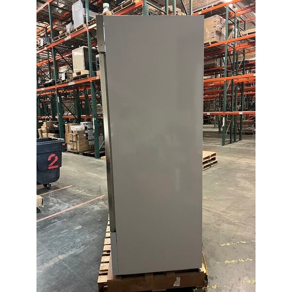Scratch and Dent Avantco GDC-69-HC 78 1/4" White Swing Glass Door Merchandiser Refrigerator with LED Lighting