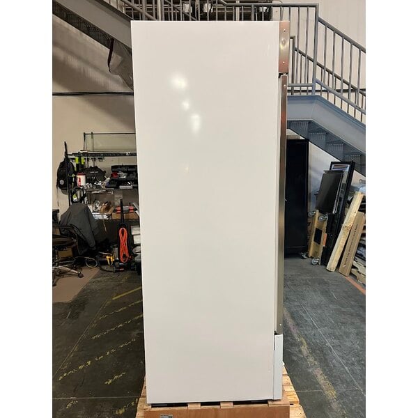 Scratch and Dent Avantco GDC-69-HC 78 1/4" White Swing Glass Door Merchandiser Refrigerator with LED Lighting