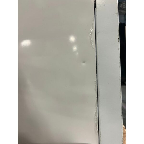 Scratch and Dent Avantco GDC-69-HC 78 1/4" White Swing Glass Door Merchandiser Refrigerator with LED Lighting