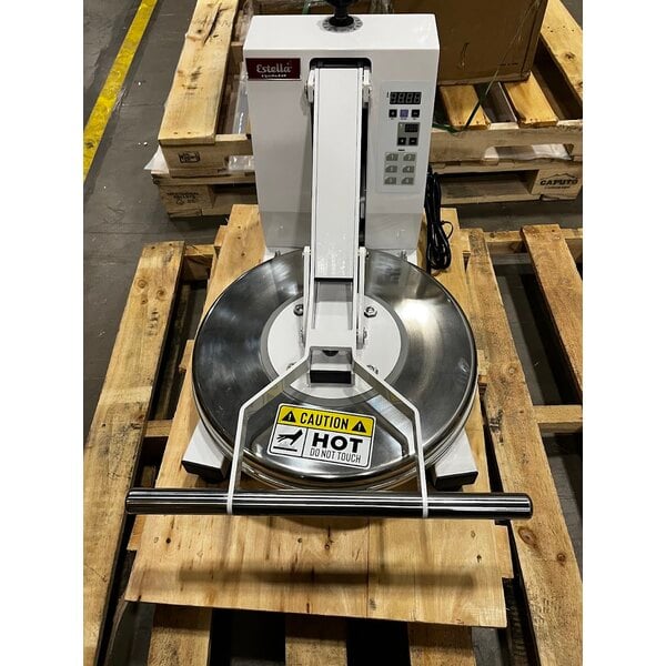 Scratch and Dent Estella DPC18P 18" Manual Clamshell Pizza Dough Press - 120V, 1200W