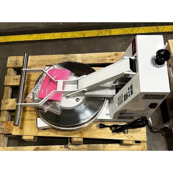 Scratch and Dent Estella DPC18P 18" Manual Clamshell Pizza Dough Press - 120V, 1200W