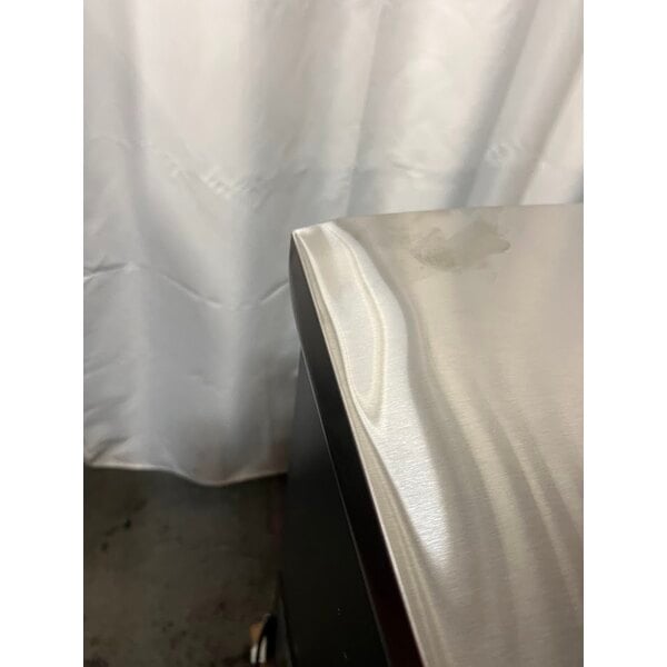 Scratch and Dent Avantco UBB-3G-HC 69" Black Counter Height Glass Door Back Bar Refrigerator with LED Lighting