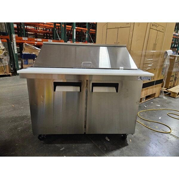 Scratch and Dent Avantco APT-48M-HC 47" 2 Door Mega Top Refrigerated Sandwich Prep Table