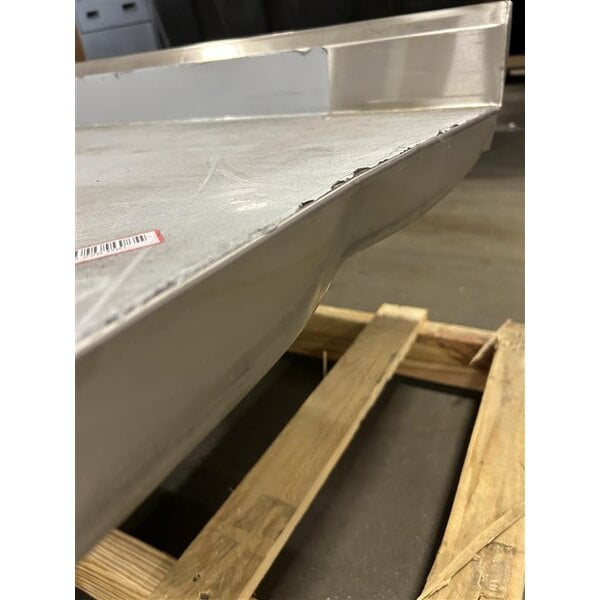 Scratch and Dent Regency 30" x 96" 16 Gauge Stainless Steel Work Table with Left Sink, Faucet, and Cross Bracing