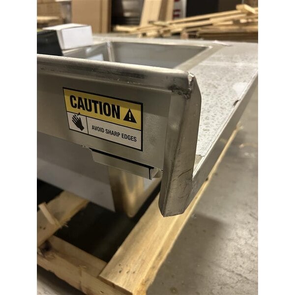 Scratch and Dent Regency 30" x 96" 16 Gauge Stainless Steel Work Table with Left Sink, Faucet, and Cross Bracing