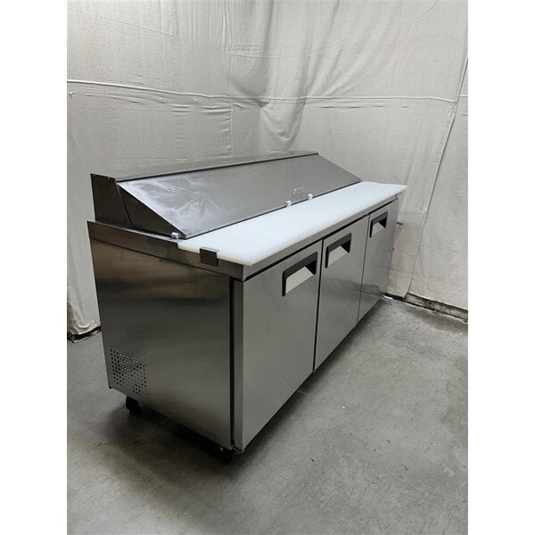 Scratch and Dent Avantco APT-71-HC 70" 3 Door Refrigerated Sandwich Prep Table
