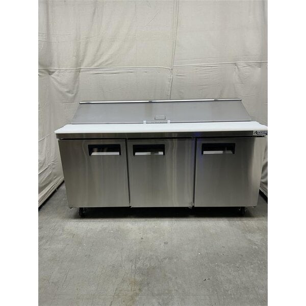 Scratch and Dent Avantco APT-71-HC 70" 3 Door Refrigerated Sandwich Prep Table