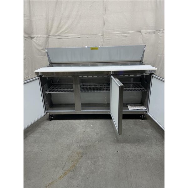Scratch and Dent Avantco APT-71-HC 70" 3 Door Refrigerated Sandwich Prep Table