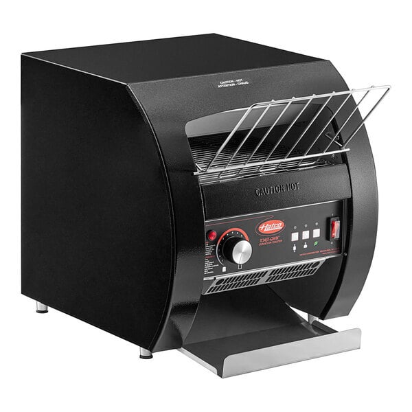 Scratch and Dent Hatco TQ3-10 Toast Qwik Black One or Two Side Conveyor Toaster with 2" Opening - 120V, 1780W
