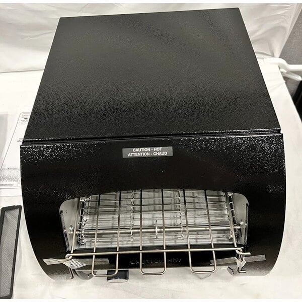 Scratch and Dent Hatco TQ3-10 Toast Qwik Black One or Two Side Conveyor Toaster with 2" Opening - 120V, 1780W