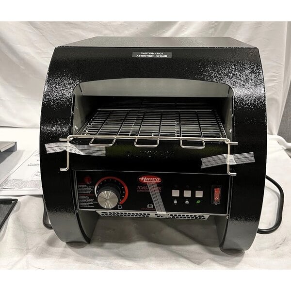 Scratch and Dent Hatco TQ3-10 Toast Qwik Black One or Two Side Conveyor Toaster with 2" Opening - 120V, 1780W